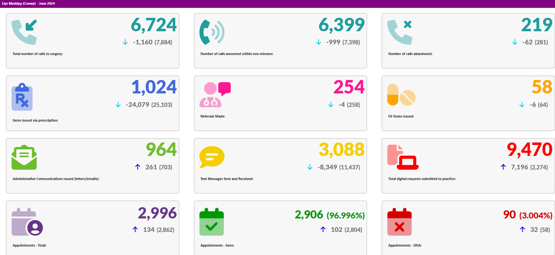 Activity Data June 2024 Conwy